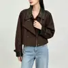 Jaqueta Curta Nova Moda Primavera e Outono 2026 para Mulheres, de Alta Qualidade, Emagrecedora, Estilosa, Versátil, Jaqueta Curta Casual para Mulheres Baixas