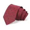 Gravata Masculina para Negócios, Banquete, Uso Casual, Gravata de Luxo, Estampa Jacquard de Seda Poliéster, Logo Bordado, Atacado Personalizado