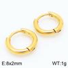 Brincos Redondos Banhados a Ouro 18K Transfronteiriços Design Nicho Versátil Aço Inoxidável 304 Brincos de Argola para Homens e Mulheres
