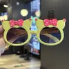 Estilo Proteção Solar Laço Óculos de Sol para Bebê Óculos de Sol para Fotografia Pequena Princesa Óculos de Sol Infantis Desenho Animado Kuromi Óculos Decorativos
