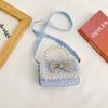 Bolsa Infantil Estilo Coreano Lindo Lazo Bolso de Mano de Perlas Princesa Estilista Ropa a Juego Bolsa de Joyería Bolsa Cruzada