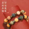 Raiz de Bodhi Sândalo Verde Flor Rica Pulseira Lótus Colorido Capim Aquático Pulseira de Ágata Pulseira Esculpida à Mão Templo Atacado