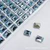 K9 Productos de alta calidad 6x8mm Diamante de caramelo de roca diamante rectangular de ángulo recto diamante de fondo puntiagudo color transparente diamante Taladro de uñas de galvanoplastia de color rojo neto accesorios para taladro de uñas
