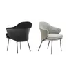 Cadeira de Jantar de Luxo Leve Pós-moderna Simples Cadeira de Mesa para Casa Cadeira de Maquiagem Nórdica de Aço Inoxidável Cadeira com Encosto para Sala de Modelo