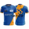 Camiseta de manga corta transpirable de secado rápido con cuello redondo, de venta popular, para motocicleta de montaña todoterreno, ropa para carreras al aire libre y ciclismo para exportación