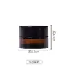 Botella de Crema de Vidrio Personalizada Lista para la Venta 5g Múltiples Especificaciones Botella de Crema para Rostro Marrón Muestra de Cosméticos Botella