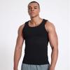 Chaleco de verano para hombre estilo coreano deportivo ajustado acanalado sin mangas camiseta nueva color sólido acanalado camisa básica de moda en