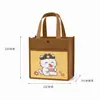 Bolsas Ecológicas Pequenas de Tecido Não Tecido Prensadas a Quente em Estoque, Sacolas de Presente Dobráveis com Impressão de Logo, Sacolas de Presente com Alças Impressíveis