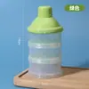 Compartimento para Leche en Polvo Simple para Bebé, Tres Capas, Compartimento de Leche en Polvo Independiente en Capas, Caja Portátil de Leche en Polvo para Niños, Caja de Almacenamiento Sellada