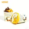 Taza de Papel Desechable para Helado de 16oz 500ml al por Mayor con Diseño Impreso Empaque para Taza de Helado Cubo de Papel para Llevar con Tapa