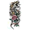 Suministro Exclusivo Transfronterizo de Tatuajes de Cofre de Dragón y Hombro, Tatuajes de Flor de Dragón en el Brazo, Tatuajes Realistas de Línea, Impermeables, de Larga Duración, Audaces Pegatinas de Tatuaje Estilo Celebridad de Internet