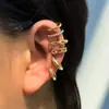 Anillo de tamaño asimétrico clásico simple de gran venta, de aleación lisa, con clip de oreja redondo doble, tipo C