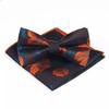 Set de Pajarita y Pañuelo de Bolsillo de Nuevo Estilo Moderno Boda Novio Padrino Moderno Traje de Hombre Cuadrado Cuadrado Boda Rayado Vintage