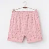 Pantalones Cortos de Verano Finos Transpirables Holgados Talla Grande para Mujeres de Mediana Edad y Mayores, Pantalones Cortos Boxer de Pijama para Mamá