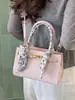 Bolso de mujer de alta gama transfronterizo, nuevo modelo 2026, bolso de hombro con estampado de cocodrilo, bolso cuadrado pequeño cruzado de moda y versátil de nicho