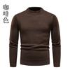 Comercio exterior al por mayor otoño e invierno 2022 nuevo suéter para hombre color liso cuello redondo suéter talla grande delgado jersey suéter moda
