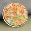 Monedas conmemorativas de ciudades, recuerdos turísticos, monedas coloridas en relieve con paisajes arquitectónicos de Beijing, Shanghái y Nanjing, monedas conmemorativas coleccionables