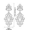 2024 moda transfronteriza nueva pendientes exquisitos huecos con diamantes temperamento europeo y americano combinan con todo pendientes para banquetes de boda de damas