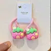 Laços de Cabelo Rosa Fofos para Meninas, Elásticos de Cabelo Infantis que Não Danificam o Cabelo, Elásticos de Alta Elasticidade, Acessórios de Cabelo de Coelho de Desenho Animado