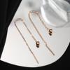 Pendientes 2022 Nuevos Pendientes de Moda para Mujer Otoño e Invierno Diseño de Nicho Pendientes de Cuentas de Oro de 18K Pendientes Largos Compactos