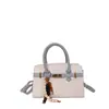 Bolsa de Ombro Transversal Grande Capacidade com Padrão Lichia para Mulheres, Cor Sólida Simples, Moda Casual Nova Europeia e Americana 2026