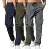 Pantalones de trabajo antiarrugas, repelentes al agua, de corte holgado, para primavera y otoño, con puños elásticos ajustables y cinturón extra grande y holgado