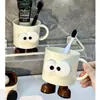 Vaso para enjuague bucal, Vaso para cepillo de dientes doméstico, Vaso para cepillo de dientes de pareja, Soporte para cepillo de dientes, Vaso de lavado infantil lindo de dibujos animados, Resistente a la rotura