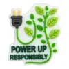Encantos para Zapatos de Goma Suave Pvc con Tema de Reciclaje de la Tierra Ecológico Accesorios Transfronterizos Verdes de Caridad para Zuecos Hebillas de Zapatos para Armar al por Mayor