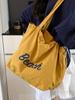 Bolsa Tote Casual de Gran Capacidad con Estampado de Letras Nuevas Estilo Coreano, Ligera para Viaje, Combinable, Relajada, para el Hombro