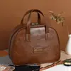 Bolsa de Maquiagem Portátil Retrô com Grande Capacidade e Compartimentos, Necessaire de Viagem de PU de Alta Qualidade, Bolsa Organizadora para Skincare e Cosméticos