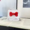 Bolso de Hombro con Cadena de Lazo Lindo para Niñas, Bolso de Mano para Bebé de Color Sólido a la Moda, Mini Bolso de Accesorios para Niños Estilo Occidental