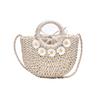 Bolsa de Palha Tecida de Verão 2026 Nova Tendência Bolsa de Ombro Grande Capacidade Bolsa Feminina Moda Malha Transversal Bolsa de Mão Palha Tote