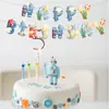 Decorações Novas para Festa de Aniversário com Tema Náutico Subaquático: Bandeiras, Serpentinas, Baleia, Algas Marinhas, Toppers de Bolo de Concha