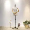 Accesorios de modelo para tienda de ropa maniquí femenino de medio cuerpo para vestido de novia soporte para exhibición de ventana para mujer soporte para fotos estilo coreano