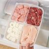 Caja de Almacenamiento para Refrigerador para Carne Congelada, Carne Apta para Microondas de Grado Alimenticio, Camarones, Cebolla, Jengibre y Caja de Almacenamiento para Guarniciones con Tapa
