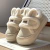 Lindas Zapatillas de Algodón de Conejo para Mujer, Cálidas de Invierno, Nuevo Estilo, de Interior para el Hogar, Felpudas, de Espalda Cerrada, Zapatos de Algodón para Uso en Exteriores