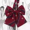 Colección de Pajaritas RayadasPajarita JK Sin Corbata Plana con Plumas Estilo Japonés Camisa de Uniforme Escolar Estilo Estudiante