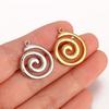 Colgante de Acero Inoxidable Colgante Geométrico de Espiral Circular Anillo con Agujero Colgante DIY Joyería Aretes Accesorios de Joyería