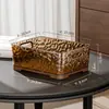 Caja de Almacenamiento de Escritorio Patrón Glaciar Cosméticos Cesta Transparente Dormitorio Organizador de Cajones para Mascarillas Snack Estante de Almacenamiento Varios