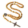 En stock para entrega inmediataColgante de rosario de cruz naturalJoyas transfronterizas de rosario europeo y americano