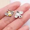 Joyas con Gotas de Aceite de Abeja Accesorios Colgante de Animales de Aleación Collar Pulsera Llavero Cadena de Teléfono Adorno Hecho a Mano