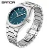 Reloj Oufani para Hombre con Correa de Acero Personalizado Escala Tridimensional Calendario Único Reloj de Cuarzo Esfera Simple Resistente al Agua Reloj de Negocios