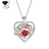 Knn-479 Cor Rosa Amor Separada por Cor Colar Elétrico Desenho Animado Transfronteiriço Estilo Levemente Luxuoso Corrente da Clavícula Pingente Popular Atacado