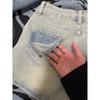 Saia Jeans de Cintura Alta Linha A para Mulheres Verão 2025 Nova Tamanho Grande Efeito Emagrecedor Figura em Pera Hot Pants