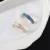 Anillo de Temperamento Artesanía de Esmalte Goteante Anillo Colorido Simple Liso Anillo de Lujo Ligero para Pareja