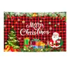 Amazon Transfronterizo Nuevo Couplet Navideño Cortina de Puerta Arreglo de Atmósfera Festiva Bandera Navideña Tela de Fondo Banner