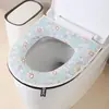Fábrica atacado algodão e linho respirável tampa de vaso sanitário punho zíper lavável vaso sanitário cobrir quatro estações universal tapete de vaso sanitário amigável para a pele