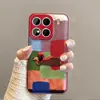 Adequado para Capa de Celular Xiaomi 17, Nicho Artístico Xiaomi17Promax, Resistente a Manchas, Aparência Premium, Cão Bordado Color Block
