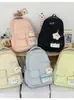 Nova mochila lisa para meninas, mochila escolar leve e protetora da coluna, mochila de grande capacidade para estudantes do ensino médio