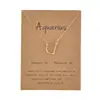 Moda Europea y Americana Más Vendida Doce Constelaciones Mapa del Cielo Estrellado Collar de Pedrería Tendencia Personalizado Simple Colgante de Circonita